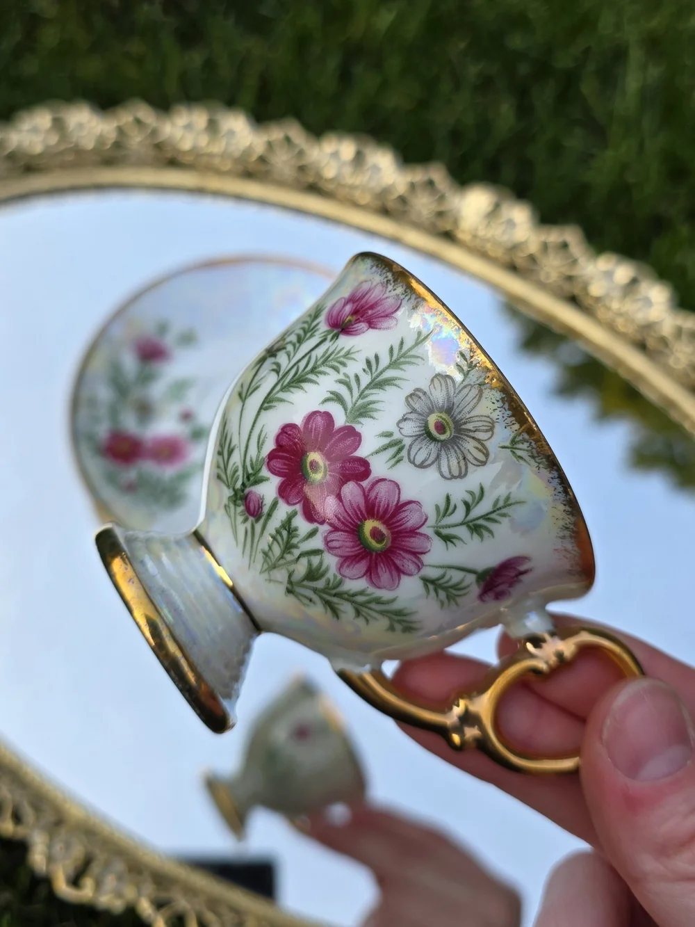 Ucacgo October Cosmo Vintage Teacup And Saucer Set